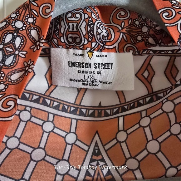 University of Texas Longhorns Orange Geometric Print Sleeveless Duster Vest L XL - Picture 11 of 16